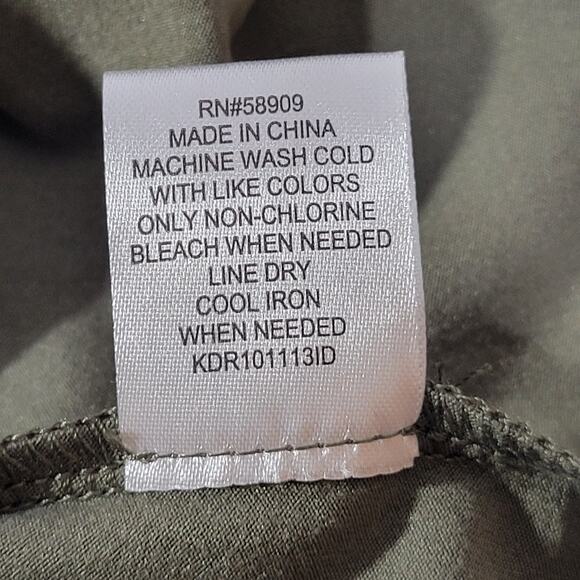 GB Olive Tie‎ Front Cutout Mini Dress XS NWT | Long Sleeve Flowy Fit - Picture 11 of 12